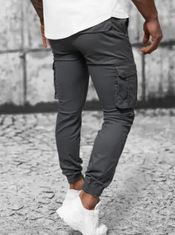 Spodnie męskie chino joggery grafitowe NB/MP0202GS^Ozonee Online