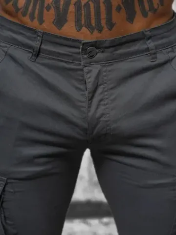 Spodnie męskie chino joggery grafitowe NB/MP0202GS^Ozonee Online