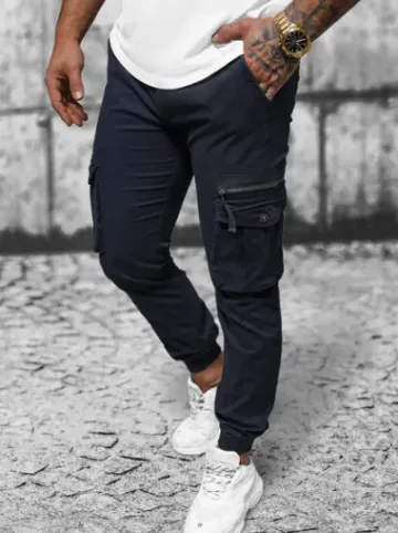 Spodnie męskie chino joggery granatowe NB/MP0201BS^Ozonee Clearance