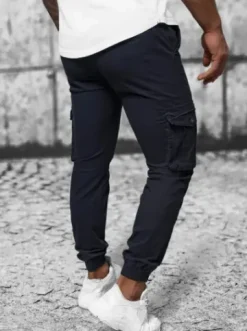 Spodnie męskie chino joggery granatowe NB/MP0201BS^Ozonee Clearance