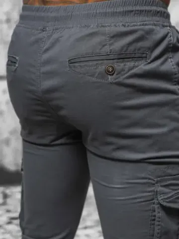Spodnie męskie chino joggery grafitowe NB/MP0201GS^Ozonee Sale