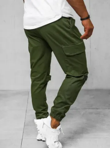 Spodnie męskie chino joggery khaki O/G3014Z^Ozonee New