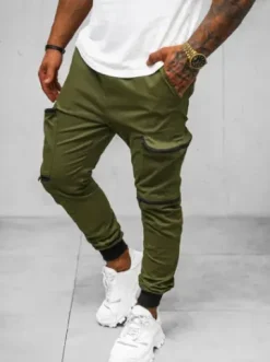 Spodnie męskie chino joggery khaki O/475^Ozonee Online