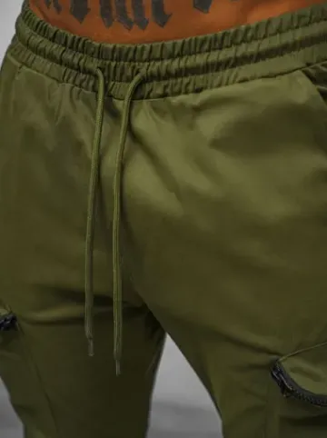 Spodnie męskie chino joggery khaki O/475^Ozonee Online