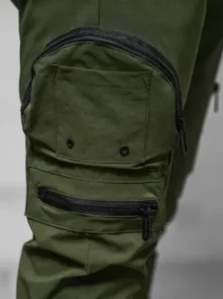 Spodnie męskie chino joggery khaki O/PS5501^Ozonee Best
