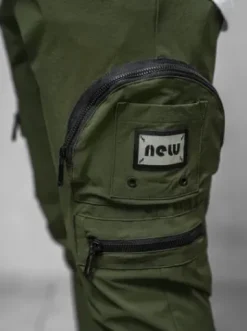 Spodnie męskie chino joggery khaki O/PS5501^Ozonee Best