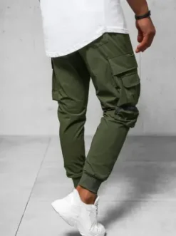 Spodnie męskie chino joggery khaki O/PS5520^Ozonee Sale