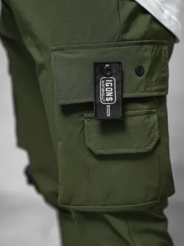 Spodnie męskie chino joggery khaki O/PS5520^Ozonee Sale