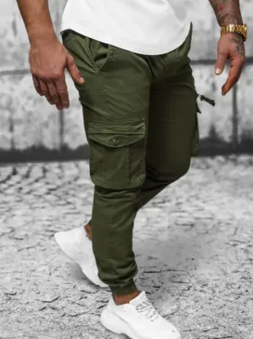 Spodnie męskie chino joggery zielone NB/MP0201MV^Ozonee Sale