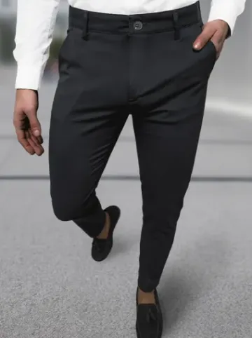 Spodnie męskie chino materiałowe czarne DJ/5526^Ozonee Outlet