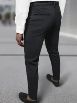 Spodnie męskie chino materiałowe czarne DJ/5526^Ozonee Outlet