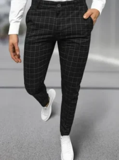 Spodnie męskie chino materiałowe czarne DJ/5515^Ozonee Fashion