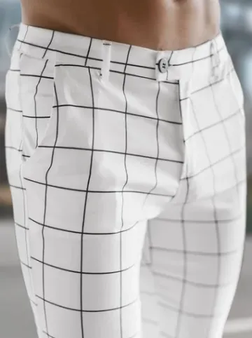 Spodnie męskie chino materiałowe białe O/P4009Z^Ozonee Discount