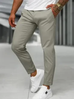 Spodnie męskie chino szare BL/SK222/5^Ozonee Fashion
