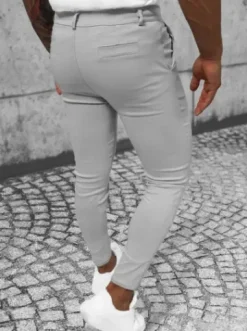 Spodnie męskie chino szare O/P4049^Ozonee New