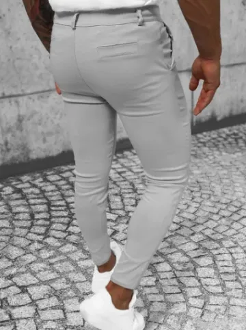 Spodnie męskie chino szare O/P4049^Ozonee New