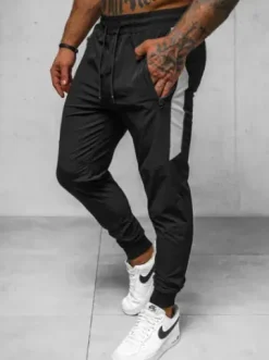 Spodnie męskie joggery czarne O/DC468^Ozonee Hot