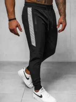 Spodnie męskie joggery czarne O/DC468^Ozonee Hot