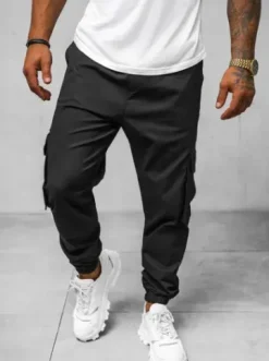 Spodnie męskie joggery czarne O/G3006Z^Ozonee Discount