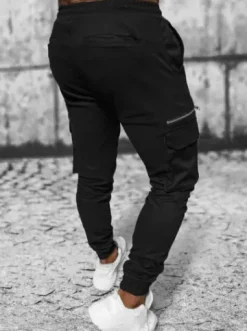 Spodnie męskie joggery czarne O/G3043^Ozonee New