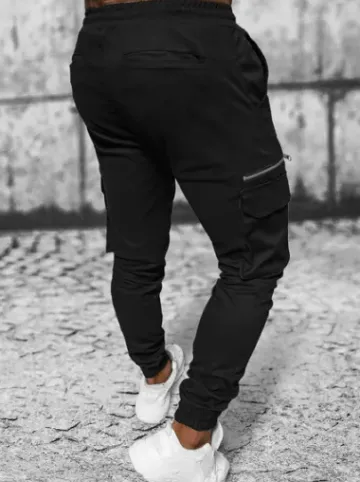 Spodnie męskie joggery czarne O/G3043^Ozonee New