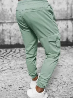 Spodnie męskie joggery miętowe O/PAN23023^Ozonee Hot