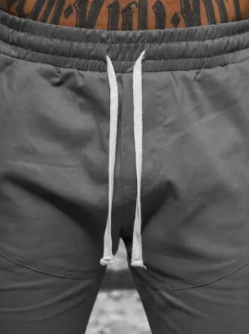 Spodnie męskie joggery szare O/G3043^Ozonee Best