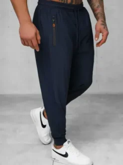 Spodnie sportowe męskie granatowe JS/12K1805/25^Ozonee Fashion