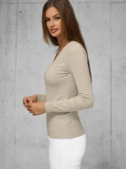 Sweter damski beżowy JS/8006/1^Ozonee Clearance