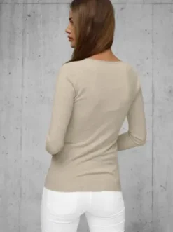 Sweter damski beżowy JS/8006/1^Ozonee Clearance