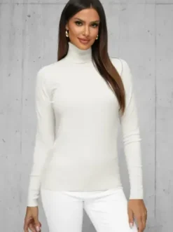 Sweter damski biały JS/8009/8^Ozonee Discount