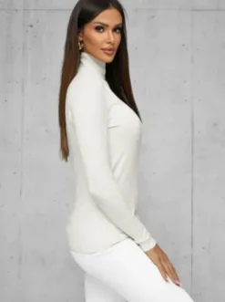 Sweter damski biały JS/8009/8^Ozonee Discount