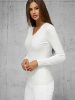 Sweter damski biały JS/8006/8^Ozonee Sale