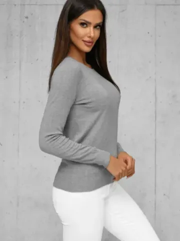 Sweter damski ciemno-szary JS/8005/3^Ozonee Best