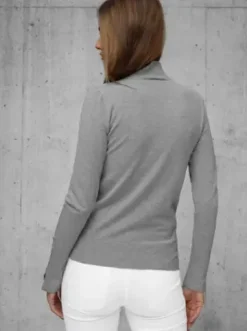 Sweter damski ciemno-szary JS/8002/3^Ozonee Best