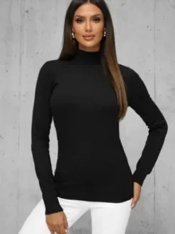 Sweter damski czarny JS/8003/9^Ozonee Online
