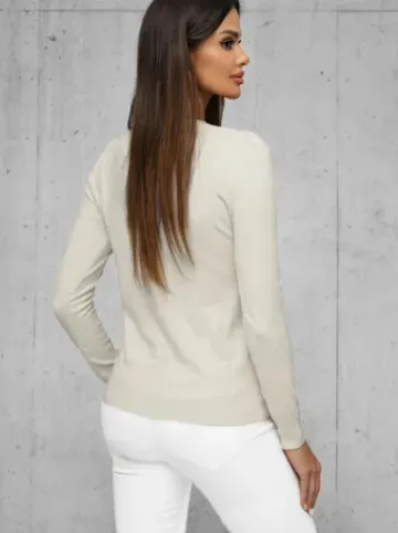 Sweter damski jasno-beżowy JS/8005/4^Ozonee Sale