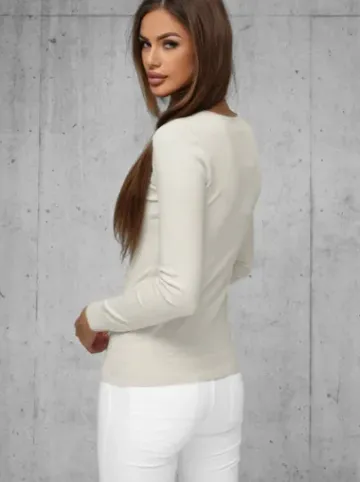 Sweter damski jasno-beżowy JS/8006/4^Ozonee Sale