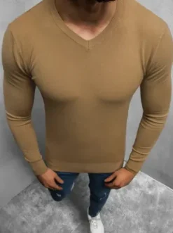 Sweter męski brązowy TMK/YY03/7^Ozonee Clearance