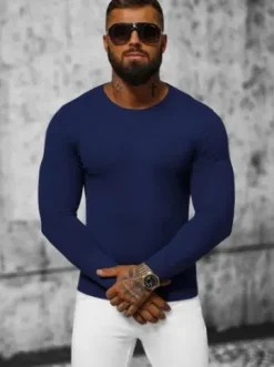 Sweter męski ciemno-niebieski NB/MMB602/5Z^Ozonee Online