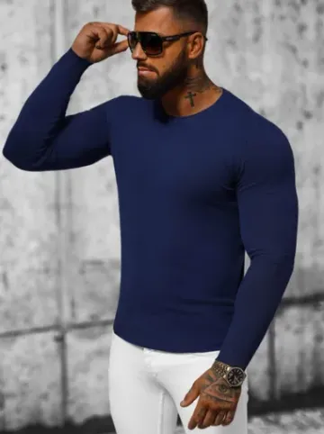 Sweter męski ciemno-niebieski NB/MMB602/5Z^Ozonee Online