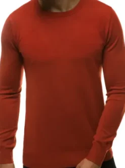Sweter męski ciemny-camel TMK/YY01/10^Ozonee New