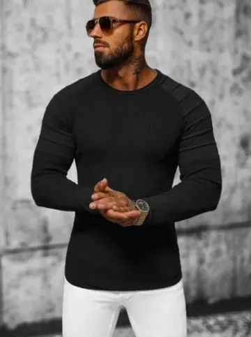 Sweter męski czarny L/2500^Ozonee Hot
