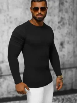 Sweter męski czarny L/2500^Ozonee Hot