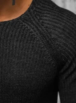 Sweter męski czarny L/2492^Ozonee Best