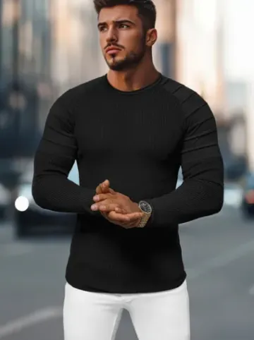 Sweter męski czarny L/2500Z^Ozonee Online