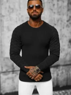 Sweter męski czarny L/2486Z^Ozonee Sale