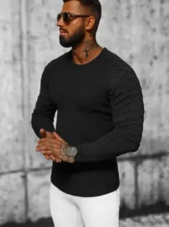 Sweter męski czarny L/2486Z^Ozonee Sale