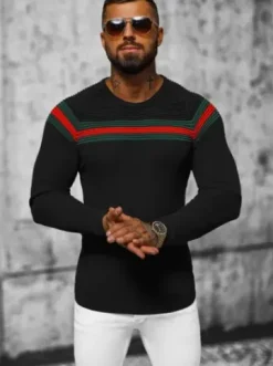 Sweter męski czarny L/2457Z^Ozonee Hot