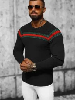 Sweter męski czarny L/2457Z^Ozonee Hot